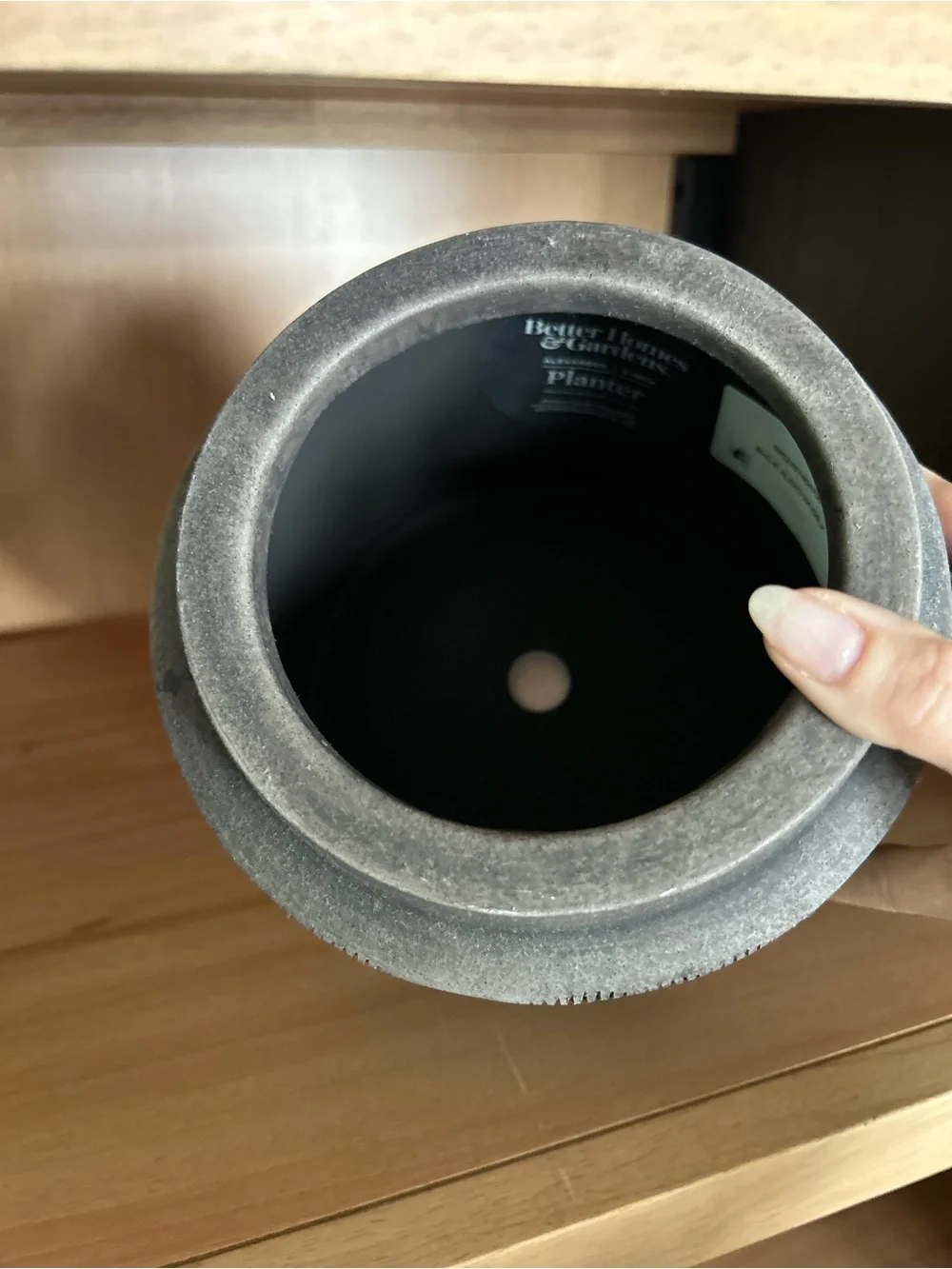 Better Homes And Gardens Textured Gray Ceramic Accent Vase